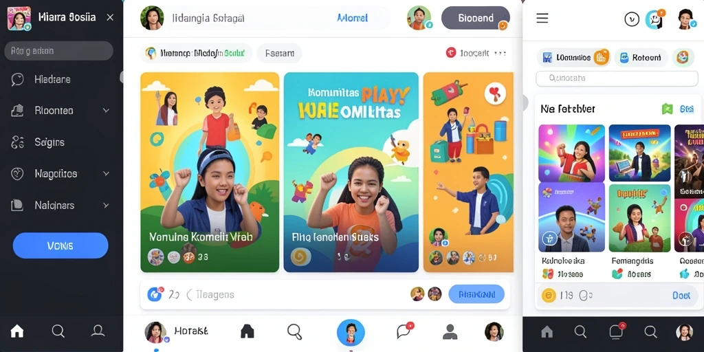 Tampilan menu utama yang menarik dan interaktif.
