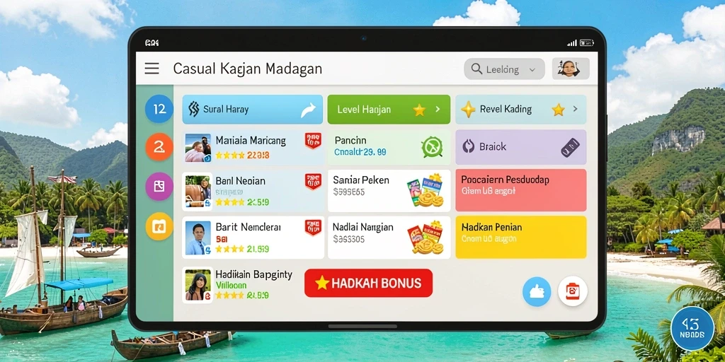 Tampilan awal aplikasi dengan desain menarik.