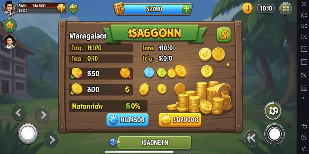 Screenshot menampilkan karakter wayang dengan latar belakang yang indah.