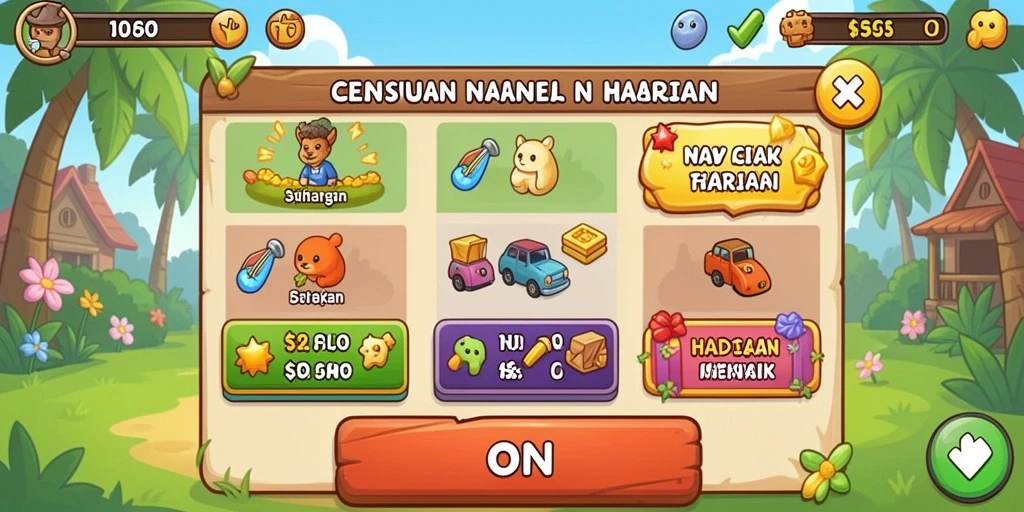 Tampilan grafis yang menawan dan penuh warna.